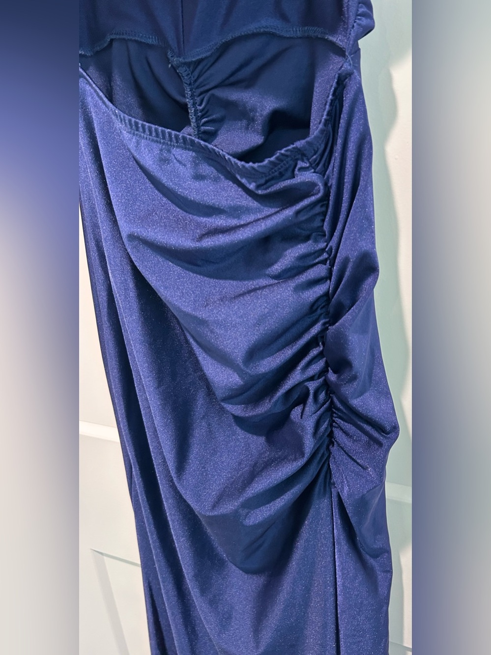 Windsor Cobalt Blue Cutout Ruched Maxi Dress XS Formal Wedding Guest Prom Gown - Picture 4 of 8